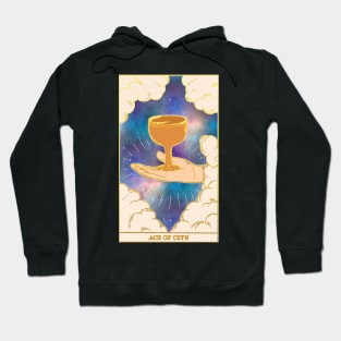 Ace Of Cups - Tarot Card Print - Minor Arcana Hoodie